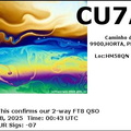 CU7AO 20250718 0043 17M FT8
