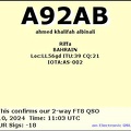 A92AB 20240410 1103 10M FT8