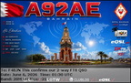 A92AE 20260606 0130 20M FT8
