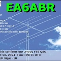 EA6ABR 20240820 0911 20M FT8