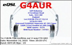 G4AUR 20251110 2033 80M FT8
