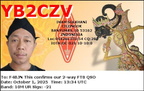 YB2CZV 20251001 1334 10M FT8