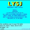 LY5J 20241124 2047 40M FT8