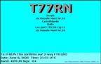 T77RN 20250608 2151 40M FT8 (95 visits) T77RN 20250608 2151 40M FT8