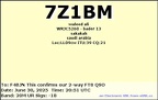 7Z1BM 20250630 2051 20M FT8