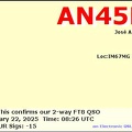 AN45HU 20250222 0826 40M FT8