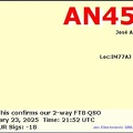 AN45SE 20250223 2152 20M FT8