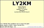 LY2KM 20230402 2230 60M FT8