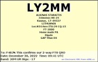LY2MM 20221230 0941 20M FT8