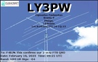 LY3PW 20230218 0921 10M FT8