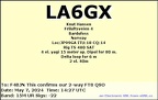 LA6GX 20240507 1427 15M FT8